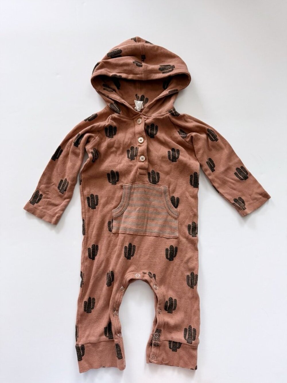 Kate Quinn Cactus print Hooded Jumpsuit 12-18 months